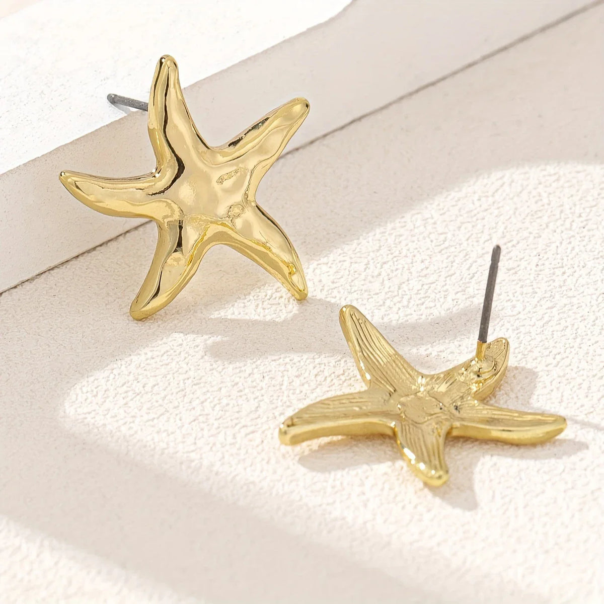 Gold Starfish Earrings