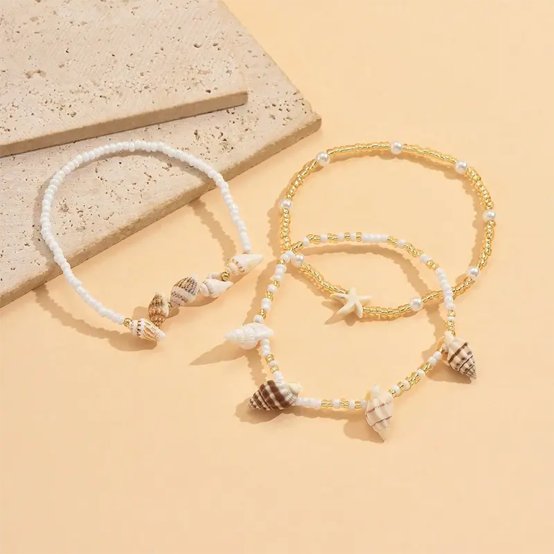 3-Piece Ocean Style Anklet for Women