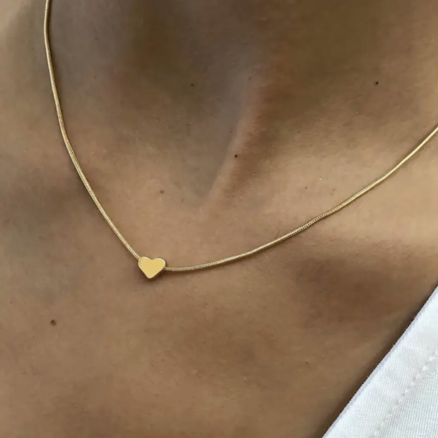 Mini Gold Heart Necklace
