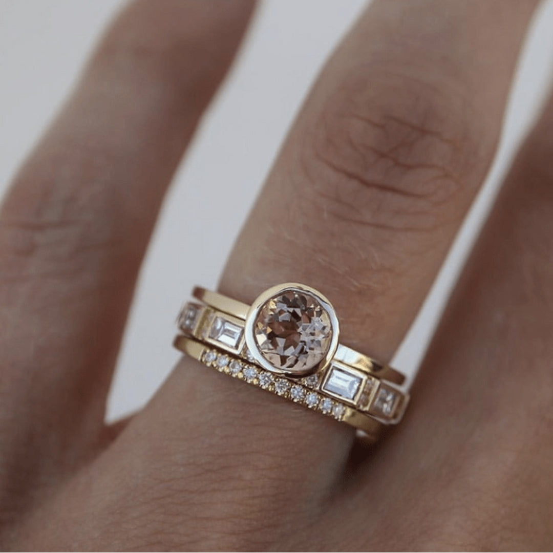 Vintage Gold Zirconia Ring