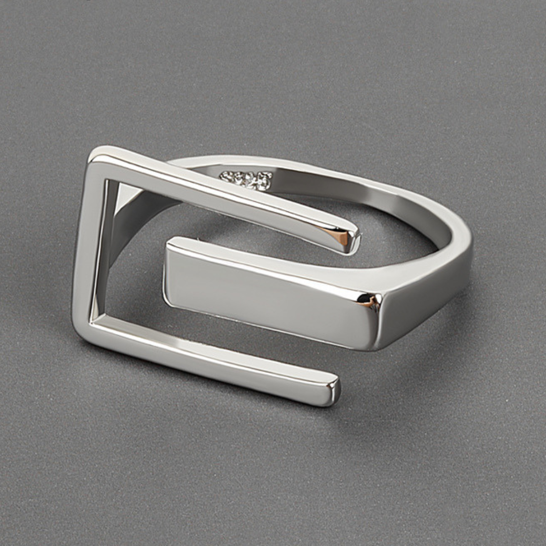 Modernist Adjustable 925 Silver Ring