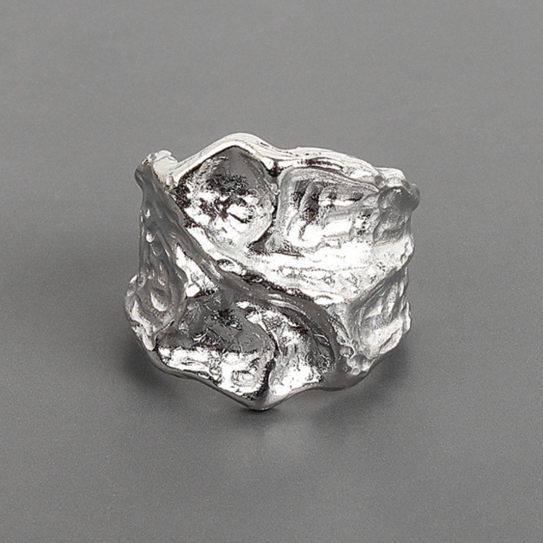Special Crinkle Design 925 Silver Ring