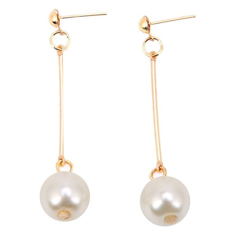 Luxury Hanging Earrings with Special Hand-Set Pearls