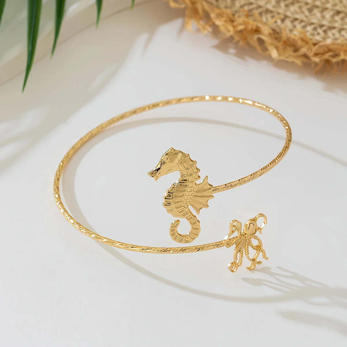 Adjustable Gold Seahorse Bracelet
