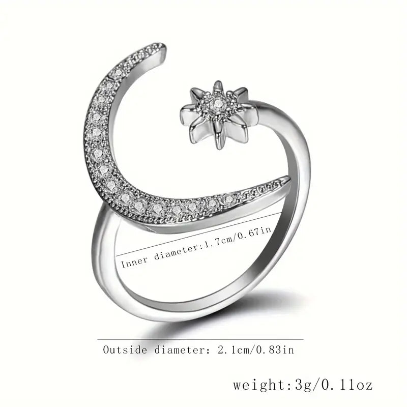 Bohemian Crescent Moon Ring