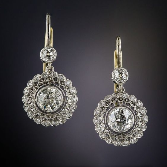 Vintage Mandala Earrings with Zirconia