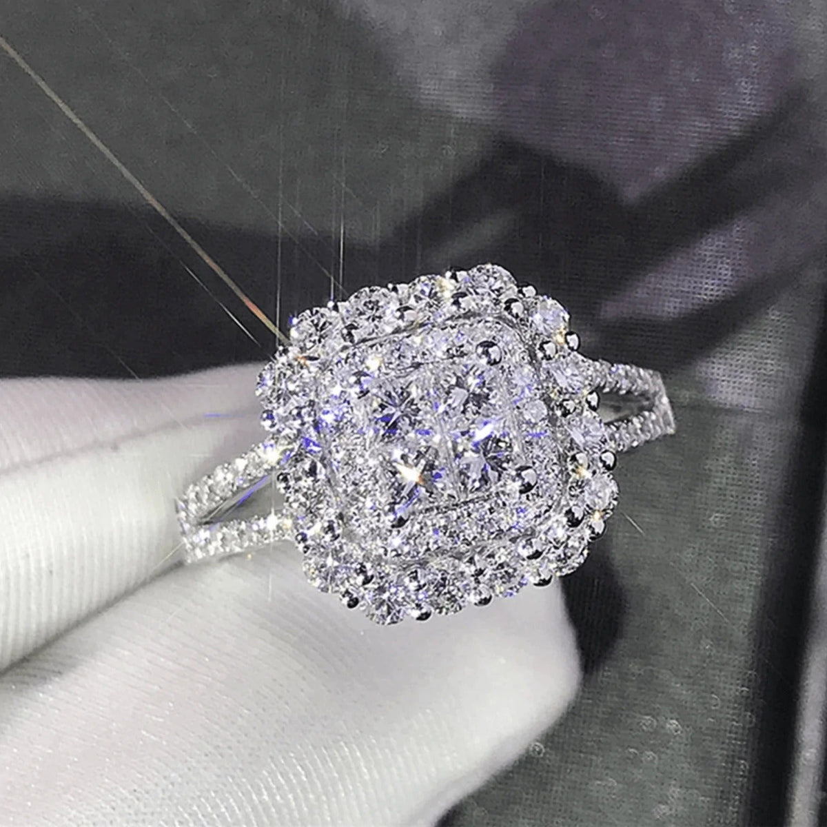 Gabrielle Square Cushion Ring