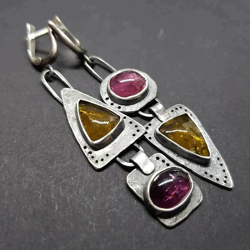 Vintage Geometric Triangular Earrings