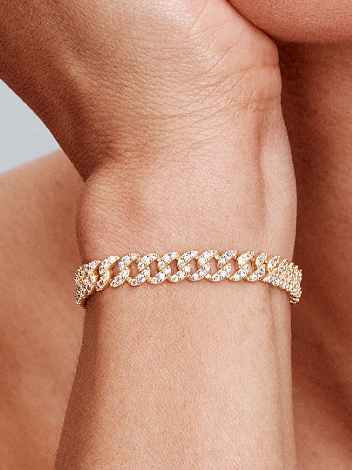 Pave Cuban Bracelet | Gold