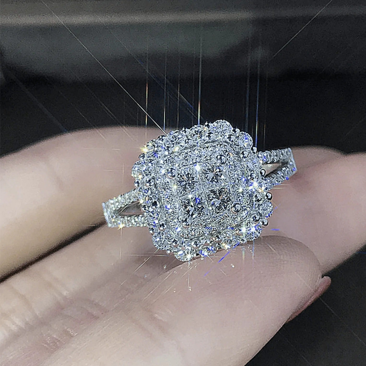 Gabrielle Square Cushion Ring