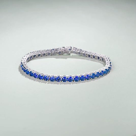 Sapphire Tennis Bracelet | White Gold