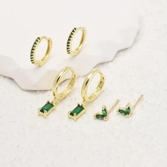 Fiorenza Viridelle Earrings Set | Gold
