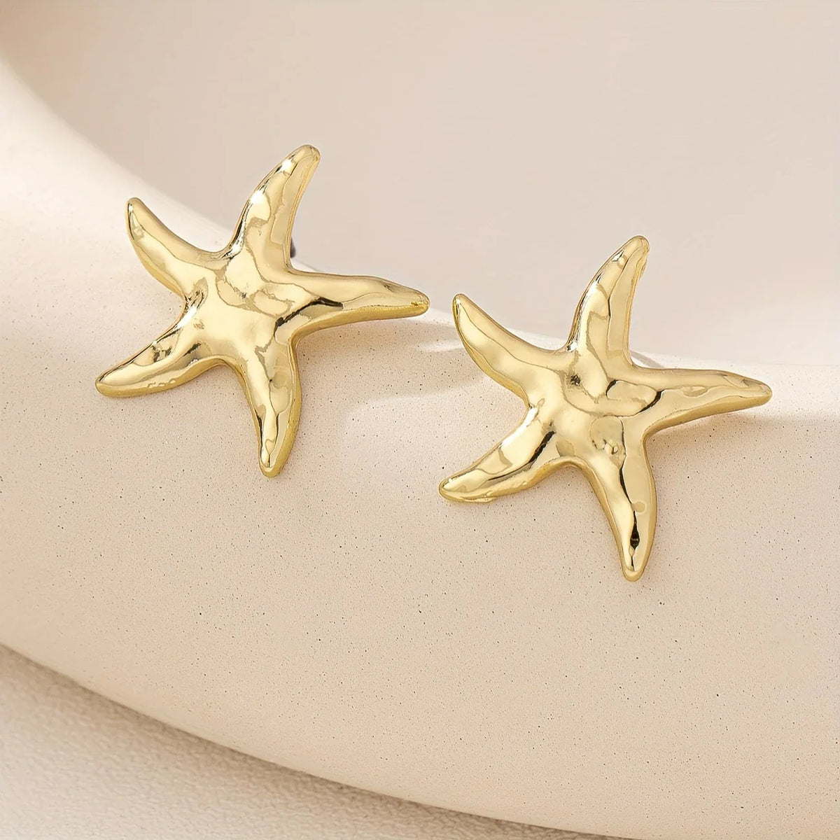 Gold Starfish Earrings