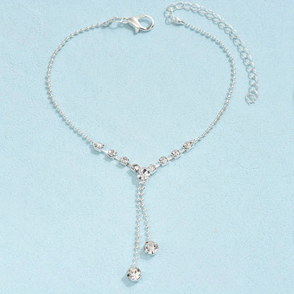 Shiny Silver Chain Anklet