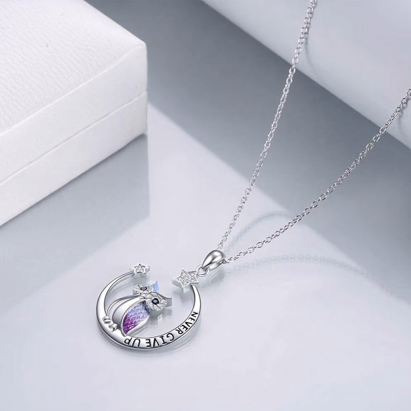 Lunar Owl Necklace - Never Give Up