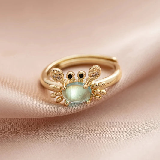 Elegant Adjustable Crab Ring