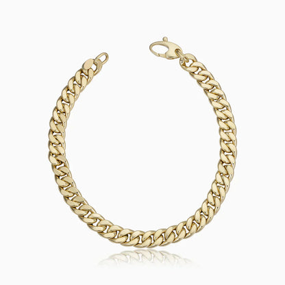 Estate Cuban Bracelet | White Gold