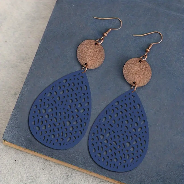 Vintage Leather Hanging Earrings