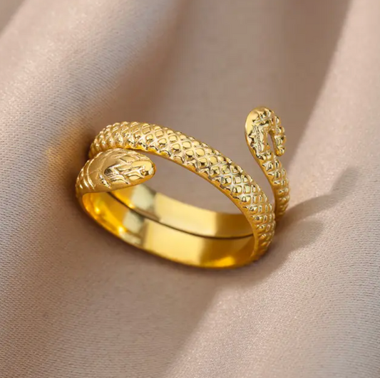 18K Gold Plated Snake Ring