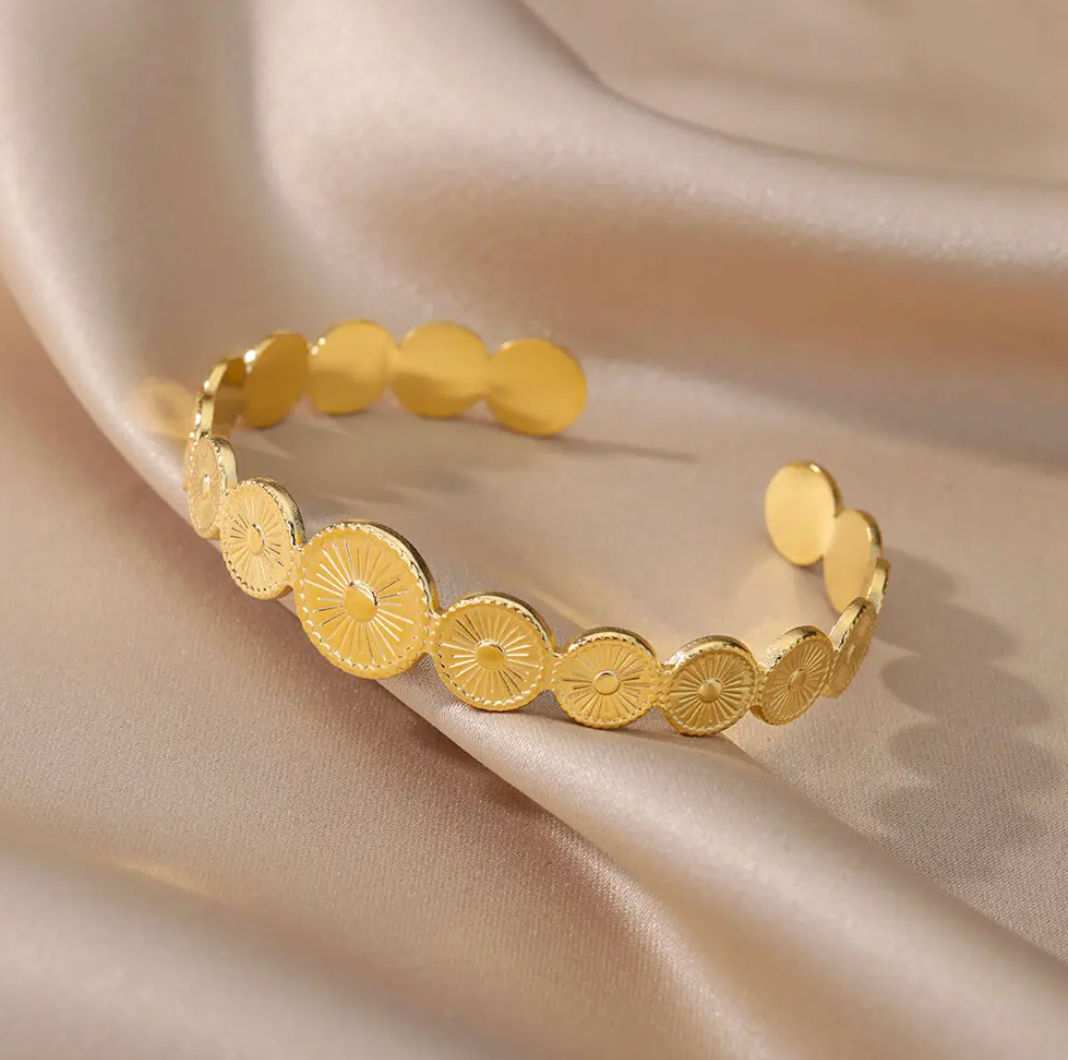 18K Gold Plated Necklace with Small Squares