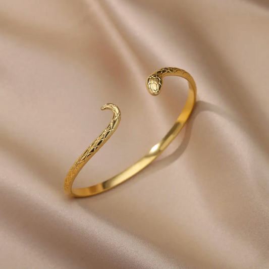 18K Gold Plated Snake Bracelet