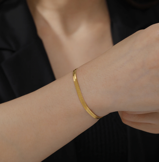 18K Gold Plated Snake Bracelet