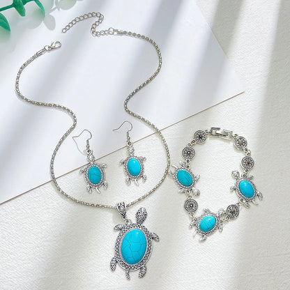 Turquoise Tortoise Jewelry Set