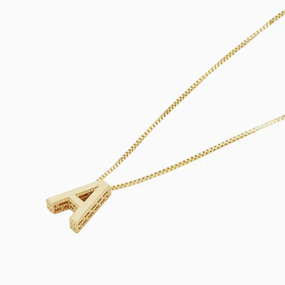 Love letter initial necklace | Gold
