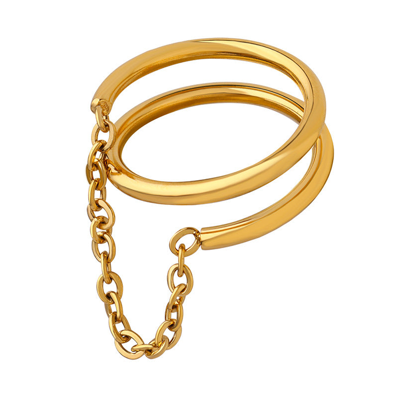 Magnifique Twisted Chain Gold Ring