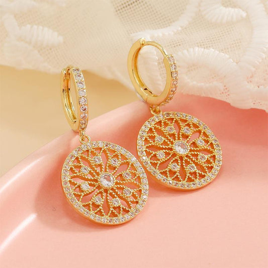 Kaleidoscope Gold Plated Earrings