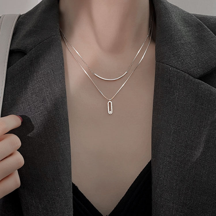 Gia Overlapping Crystal Necklace