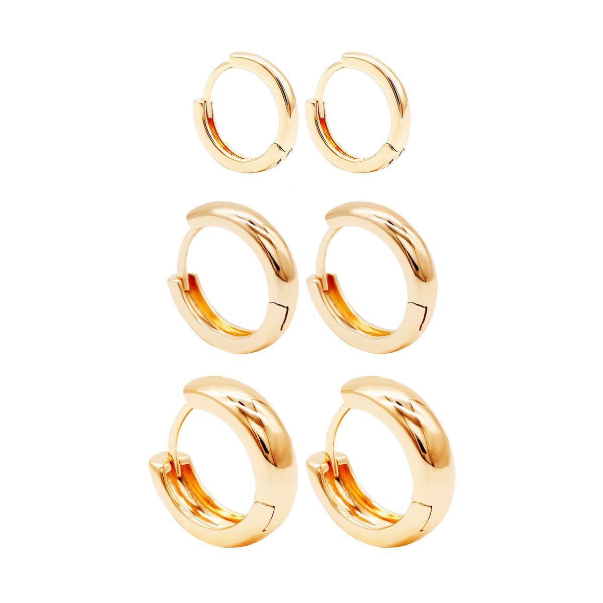 Aurelia Hugging Gold Hoop Earrings