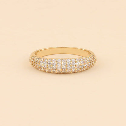 Gold Crystal Dome Ring