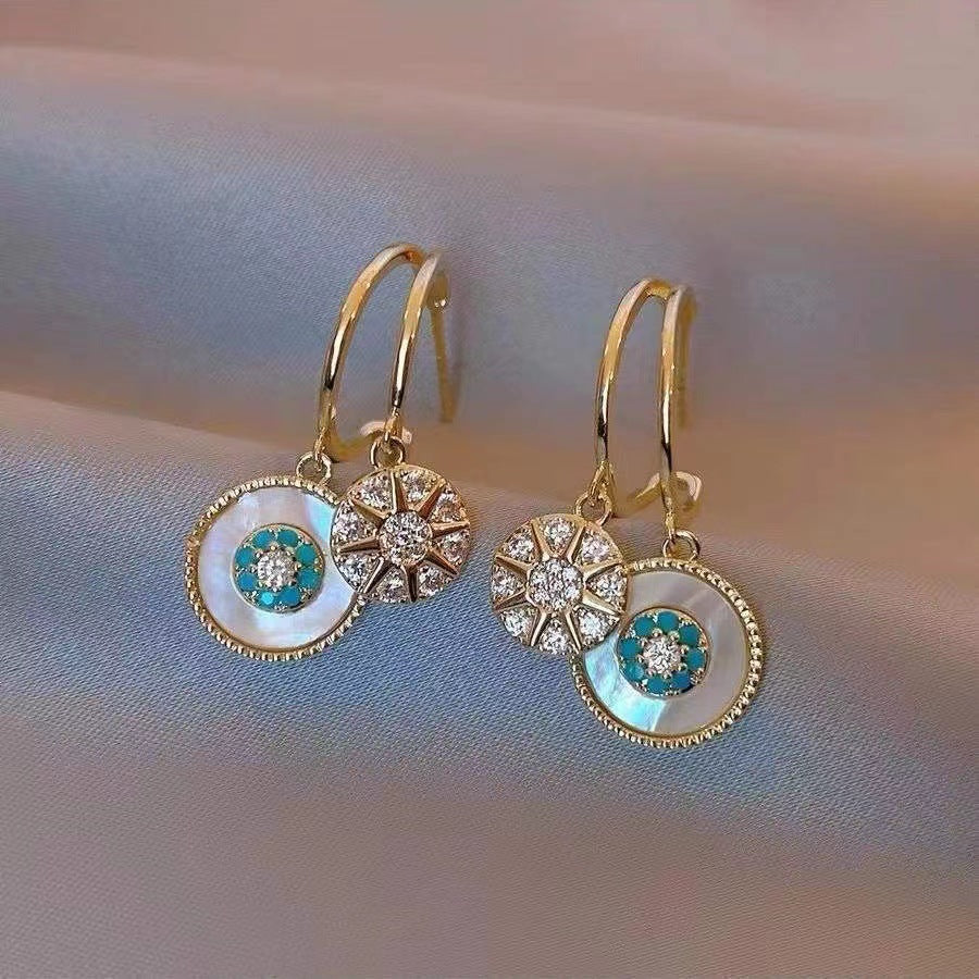Attractive Kaleidoscope Gold Plated Earrings