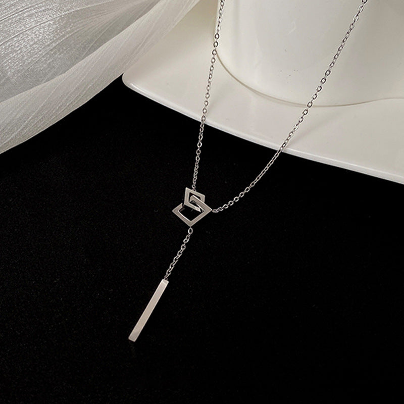 Geometric Silver Necklace