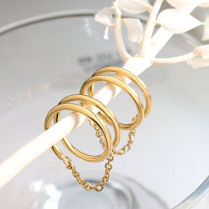 Magnifique Twisted Chain Gold Ring