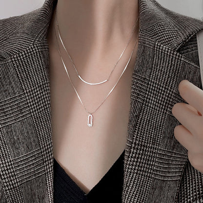 Gia Overlapping Crystal Necklace