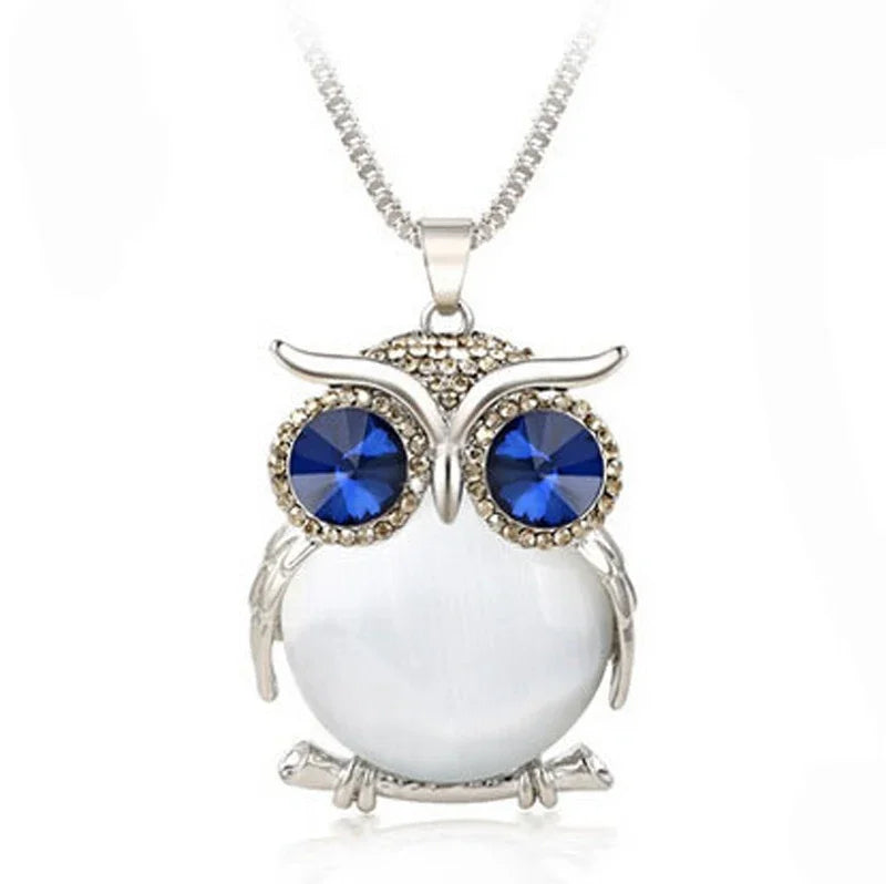 Crystal Owl Pendant Necklace