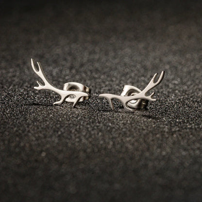 Deer Antler Stud Earrings