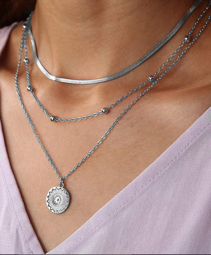 Triple 925 Silver Necklace
