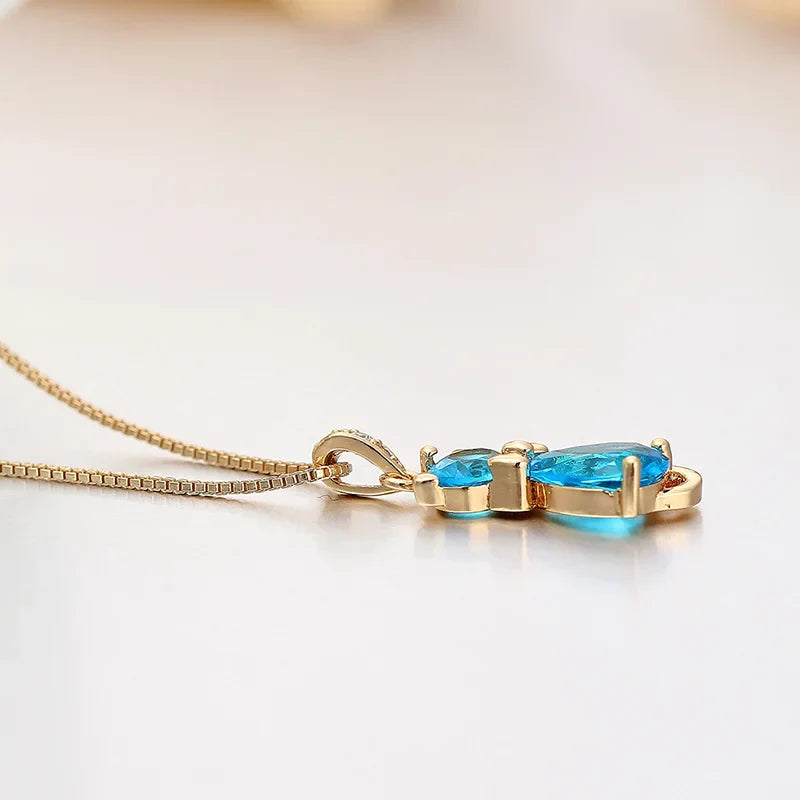 Crystal Cat Pendant Necklace