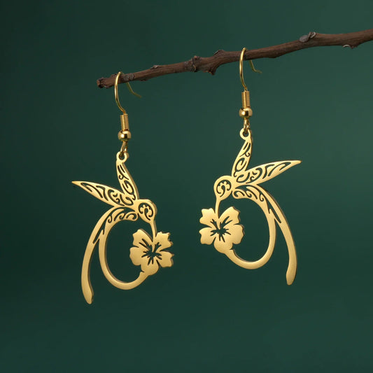 Hummingbird Spirit Stainless Steel Earrings