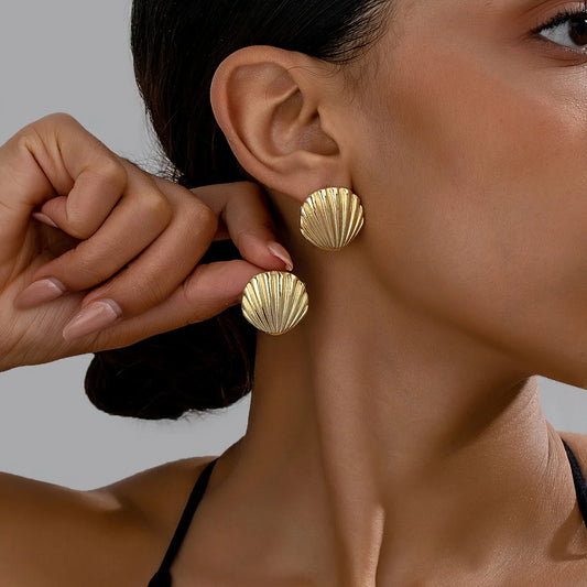 Waterproof Bohemian Gold Shell Earrings