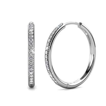 Sorel Pave Earrings | White Gold