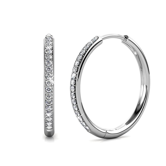Sorel Pave Earrings | White Gold