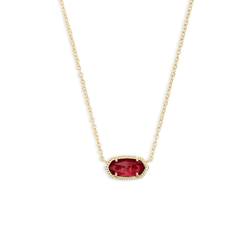 Classic Oval Ruby Necklace | Gold