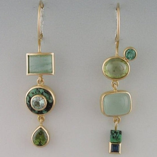 Vintage Green Hanging Earrings