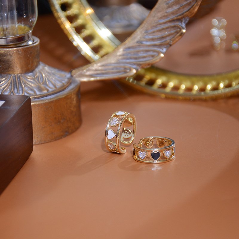 Open Heart Ring with Inlaid Zirconia