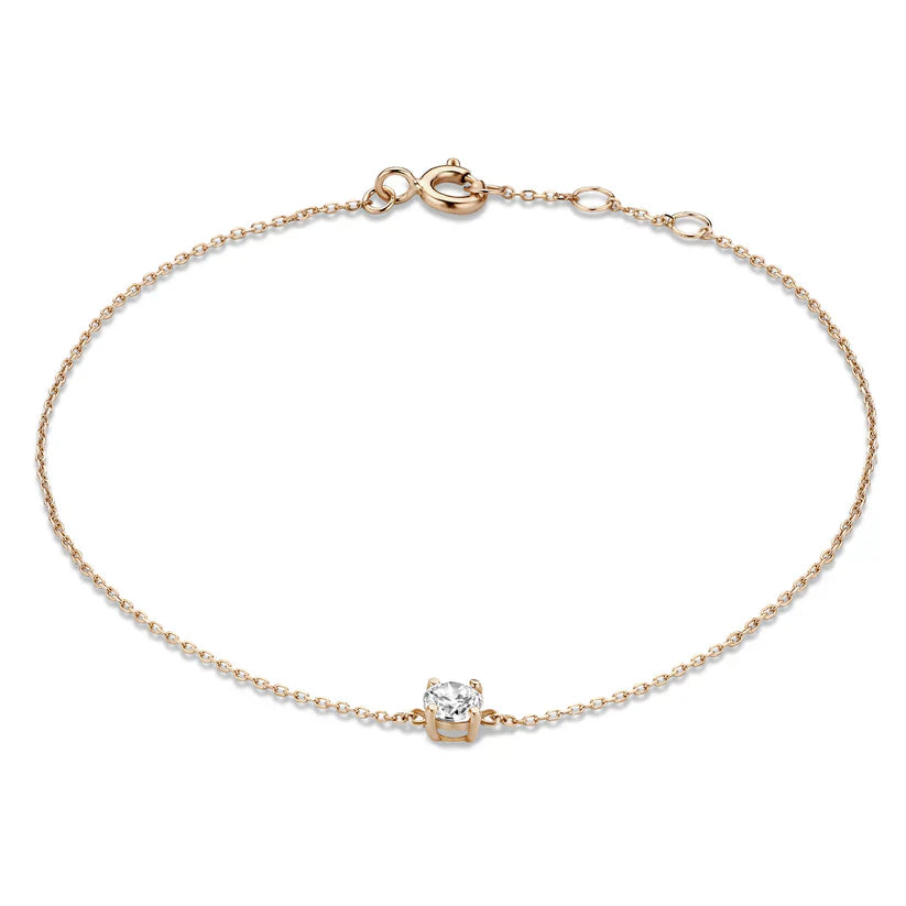 Cléa Moissanite Stone Bracelet | Gold
