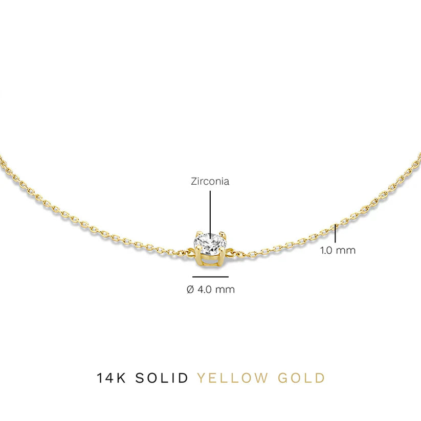 Cléa Moissanite Stone Bracelet | Gold